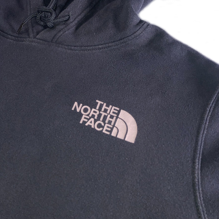 【USED】 ノースフェイス THE NORTH FACE プルオーバー パーカー フーディー アームロゴ 古着 Lサイズ チャコールグレー ☆送料無料☆ _画像5