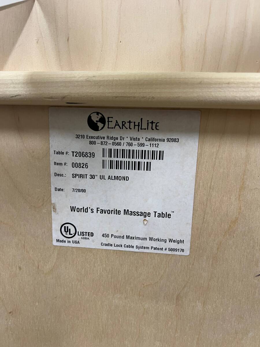 ★アースライト・ウルトラ レザー最高級品 スピリット30インチ★折りたたみ式マッサージベッド/Earthlite/Spirit/ULTRA LEATHER アメリカ製の画像9