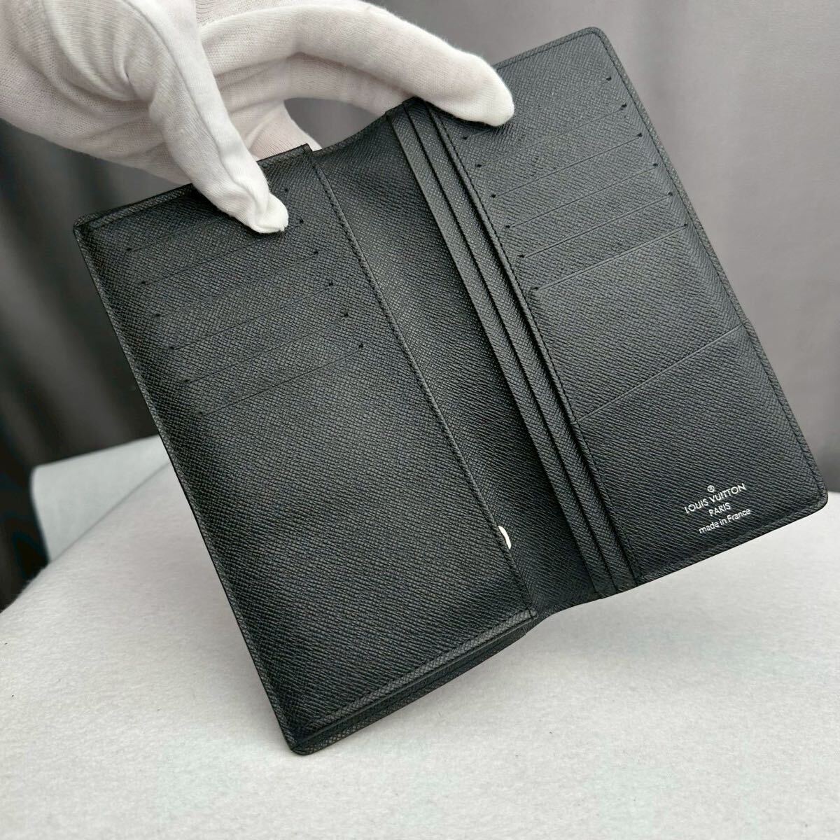 D120 ルイヴィトン ダミエ グラフィット 財布 二つ折り財布 ブラザ N62665 シリアルナンバー MI2130_画像4