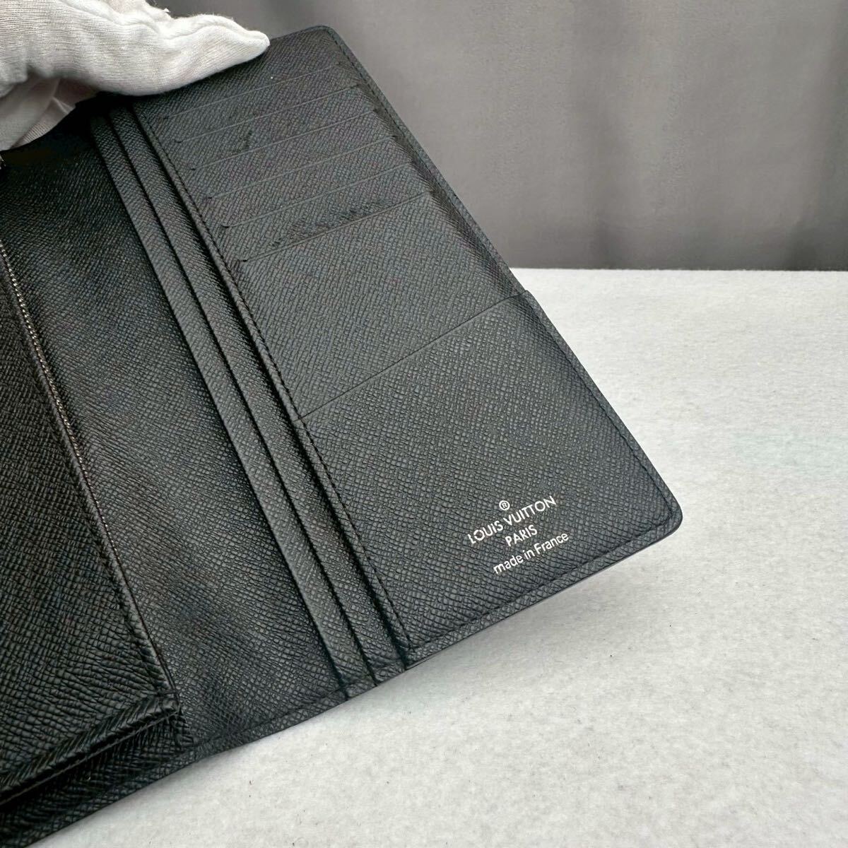 D120 ルイヴィトン ダミエ グラフィット 財布 二つ折り財布 ブラザ N62665 シリアルナンバー MI2130_画像9