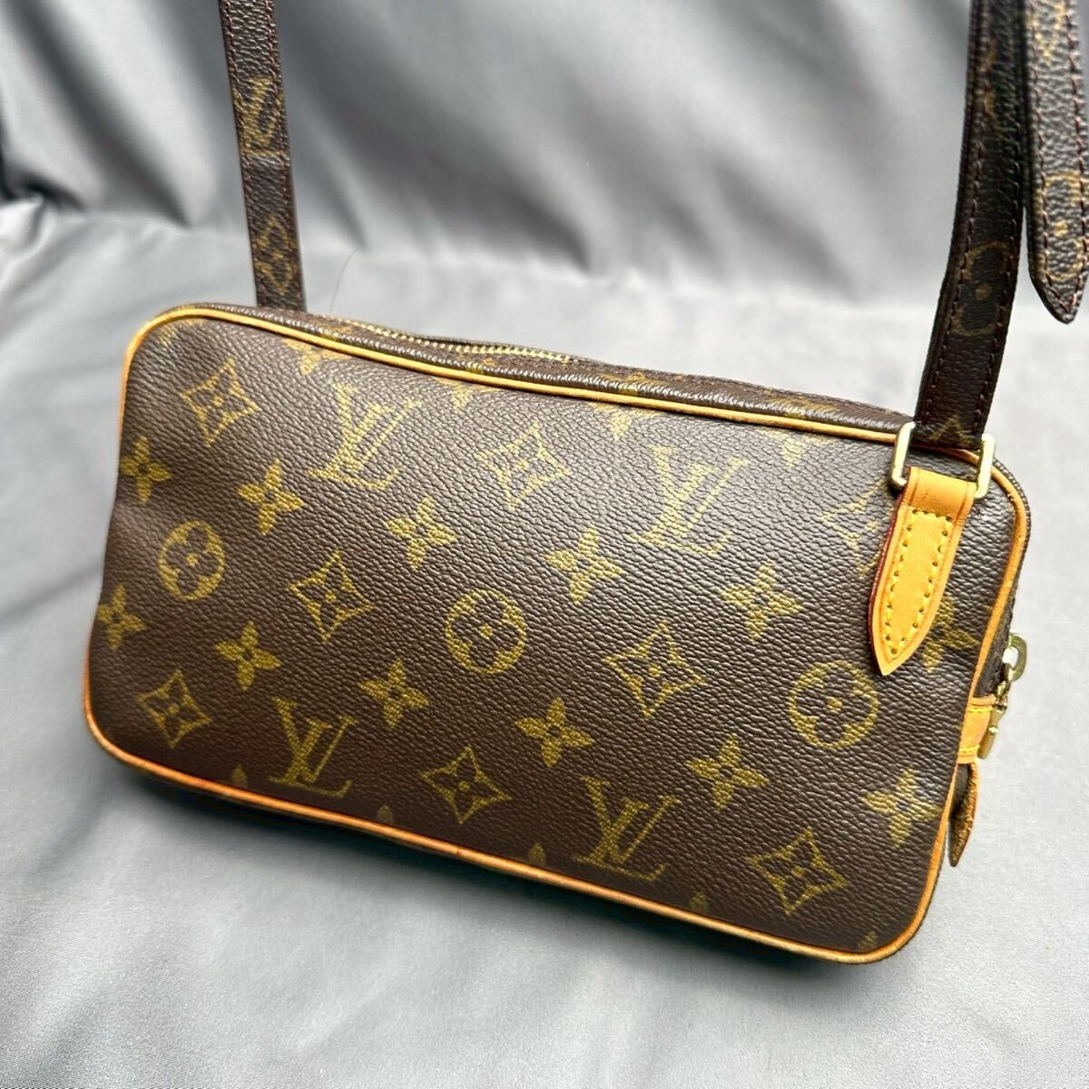 B088 ルイヴィトン モノグラム マルリーバンドリエール ショルダーバッグ 斜めがけバッグ M51828 シリアル SL0050 正規品_画像3