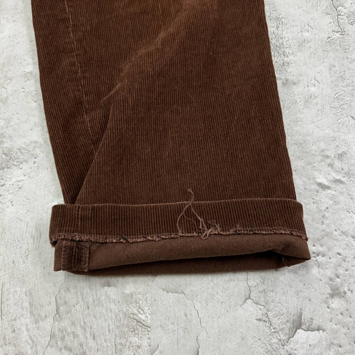 LAUREN RALPH LAUREN ローレンラルフローレン 太畝 綺麗め クラシック ボトムス コーデュロイパンツ 古着 ブラウン 茶色 W36 L29の画像3
