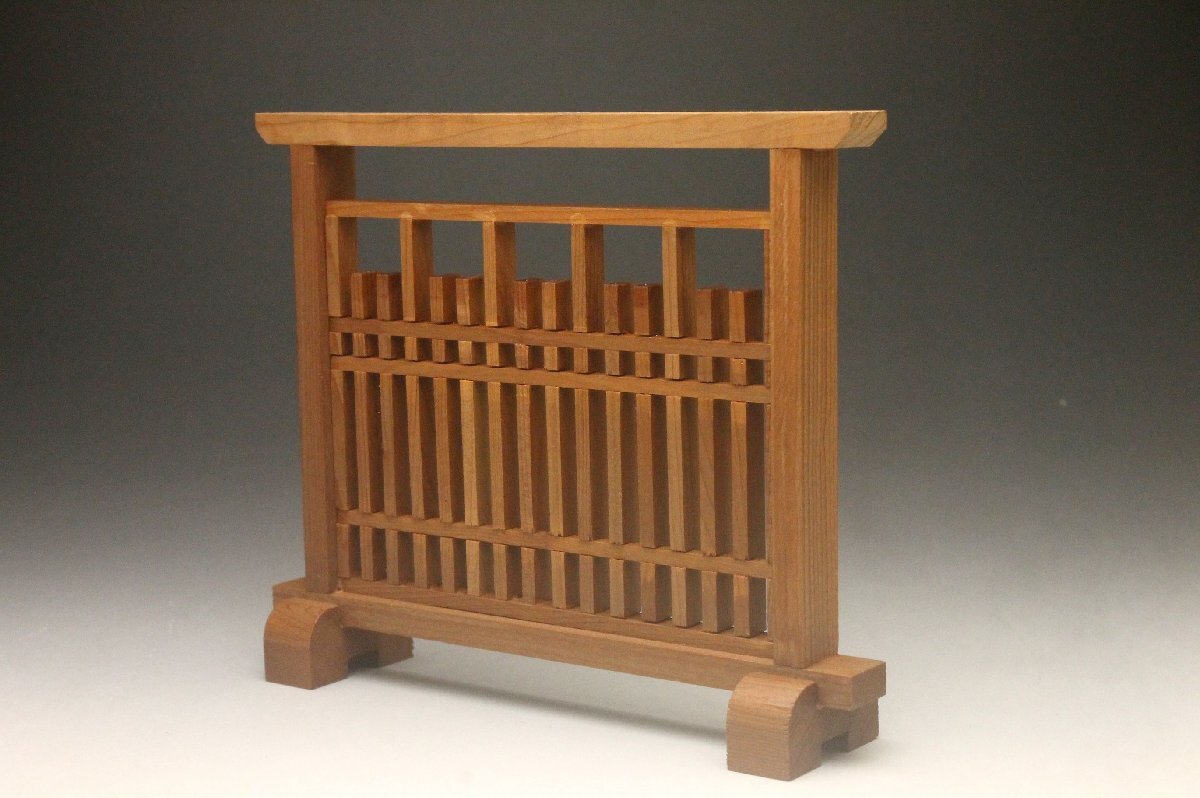 【余韻】 元田工芸 名産一位細工 衝立★置物 化粧箱 無傷美品＜同梱可＞_画像3