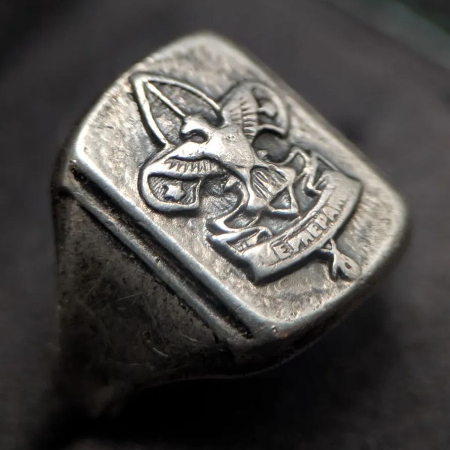 USA アメリカ制 米國 BSA ボーイスカウト 公式 スターリングシルバー925 11號 6.8g Be Prepare リング シルバー アクセサリー 男性用