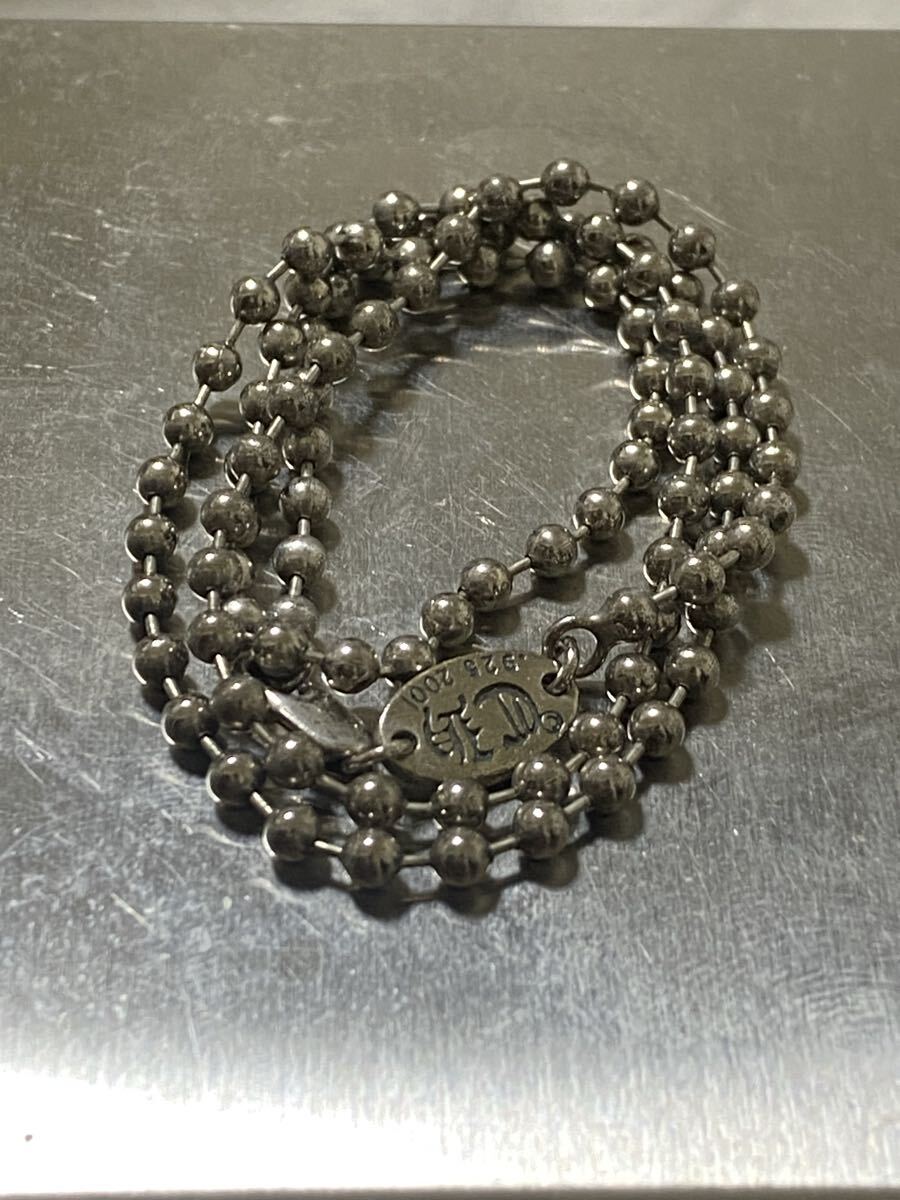 クロムハーツ ネックレス ボールチェーン シルバー Chrome hearts 50cm 状態美品 クロス ダガー _画像5