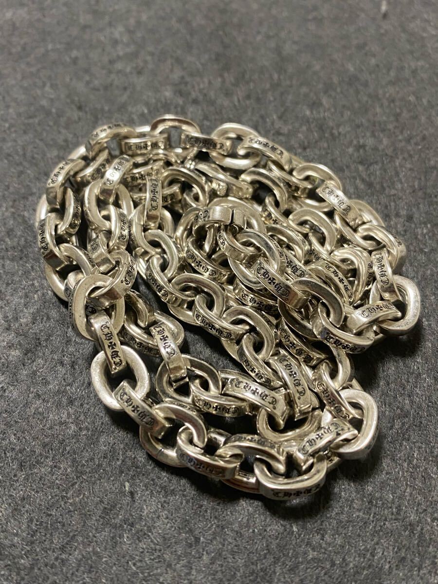 クロムハーツ Chrome hearts ラージペーパーチェーン 50cm クロス 極太 ハードチェーン _画像1