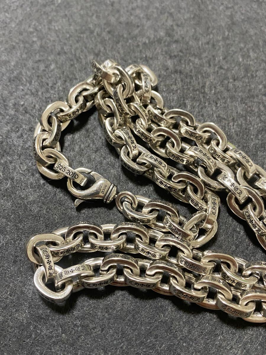 クロムハーツ Chrome hearts ラージペーパーチェーン 50cm クロス 極太 ハードチェーン _画像2