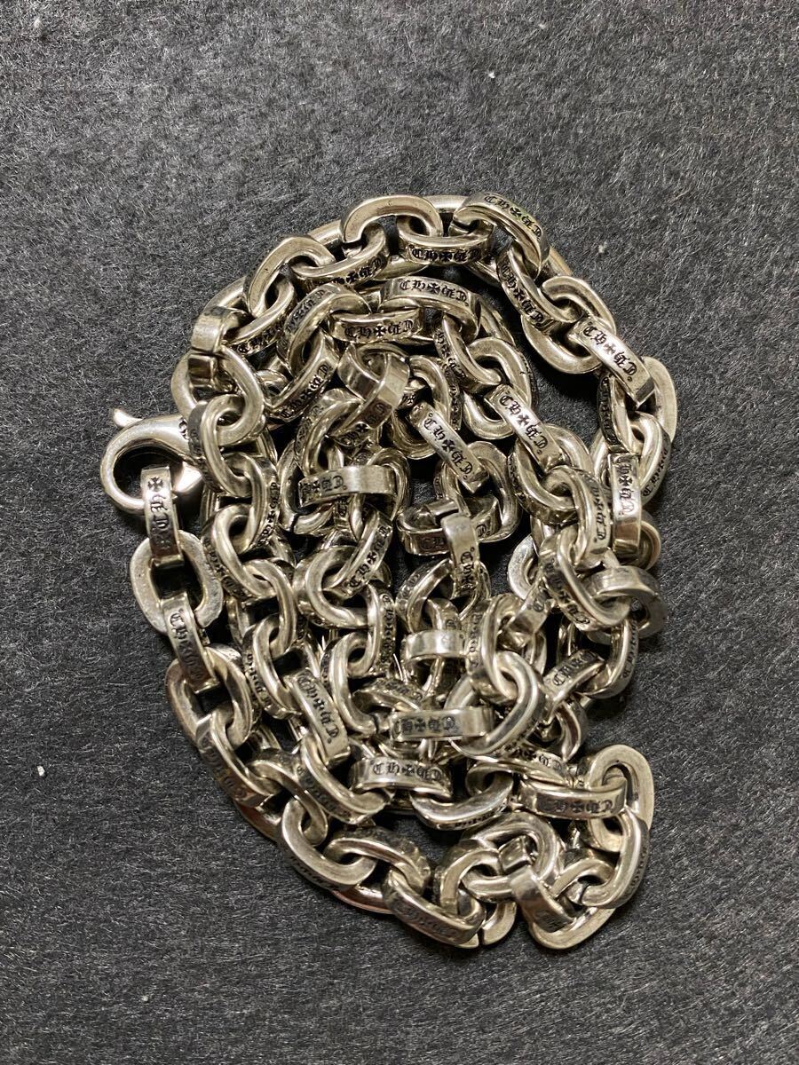 クロムハーツ Chrome hearts ラージペーパーチェーン 50cm クロス 極太 ハードチェーン _画像3