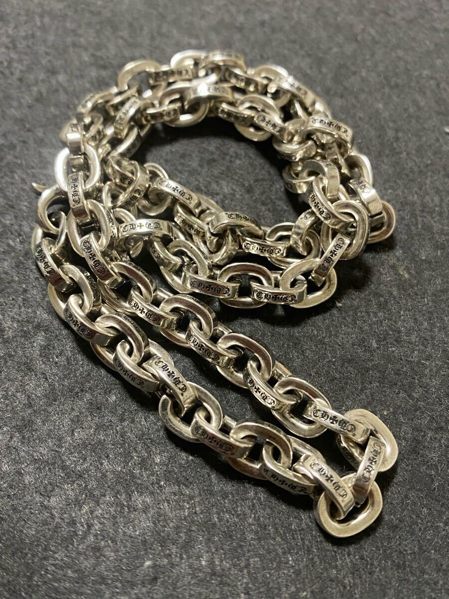クロムハーツ Chrome hearts ラージペーパーチェーン 50cm クロス 極太 ハードチェーン _画像5