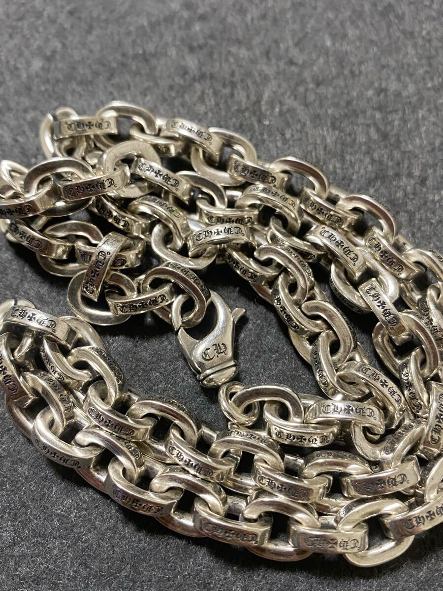 クロムハーツ Chrome hearts ラージペーパーチェーン 50cm クロス 極太 ハードチェーン _画像6
