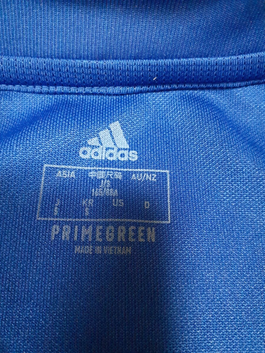 adidas Adidas тренировка верх голубой размер J5 150 ранг отличный футбол футзал жакет верхняя одежда . пот скорость .