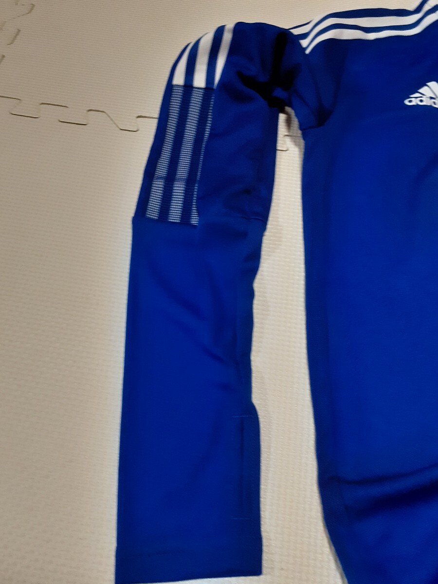 adidas Adidas тренировка верх голубой размер J5 150 ранг отличный футбол футзал жакет верхняя одежда . пот скорость .
