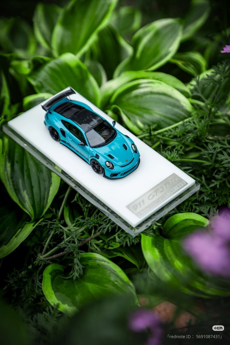 car's lounge 1/64 ポルシェ 911 GT3 RS blue _画像6