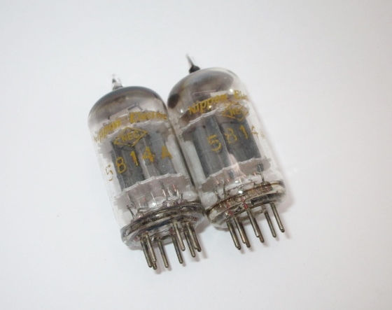 5814A NEC 2本 真空管 トリプルマイカ U-1985_画像1