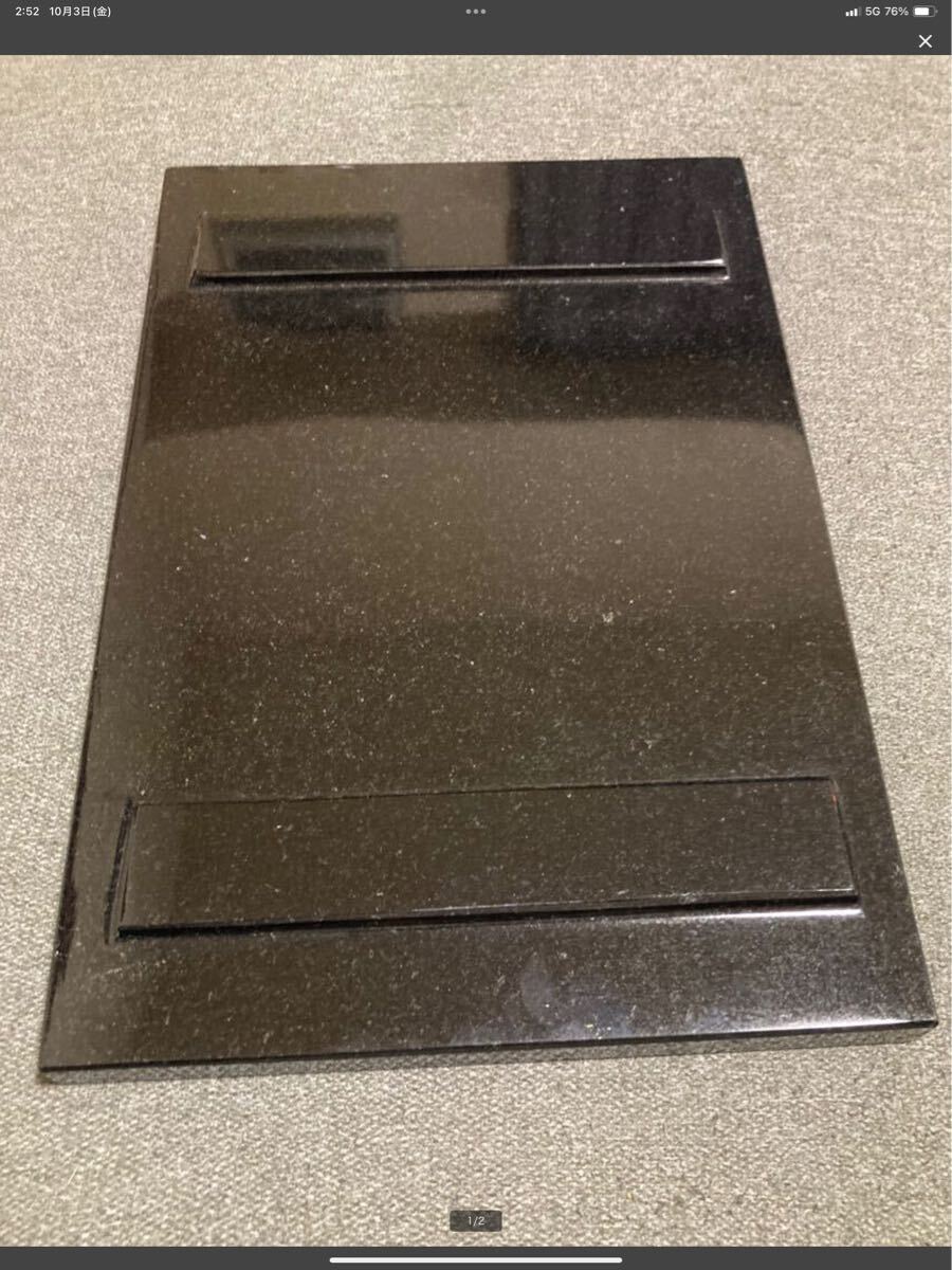 黒御影石プレート 寿司下駄 焼鳥下駄 カウンター 御影石プレート アクセサリー置 寿司 焼鳥 _画像2