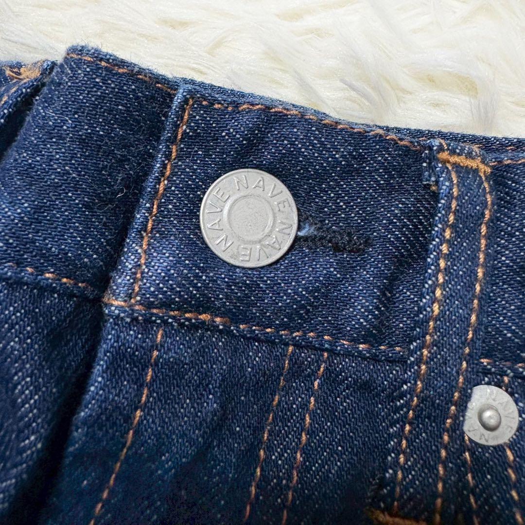 NAVE ネイヴ 洗える デニム ワイド パンツ カットオフ 未使用 タグ付き インディゴ 0 ハイウエスト ジーパン ジーンズ レディース_画像7