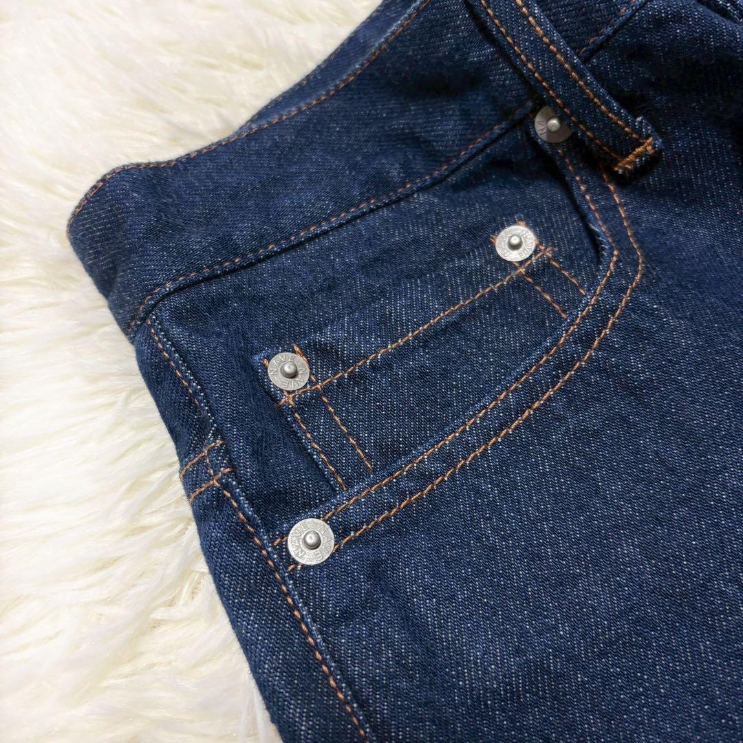 NAVE ネイヴ 洗える デニム ワイド パンツ カットオフ 未使用 タグ付き インディゴ 0 ハイウエスト ジーパン ジーンズ レディース_画像8