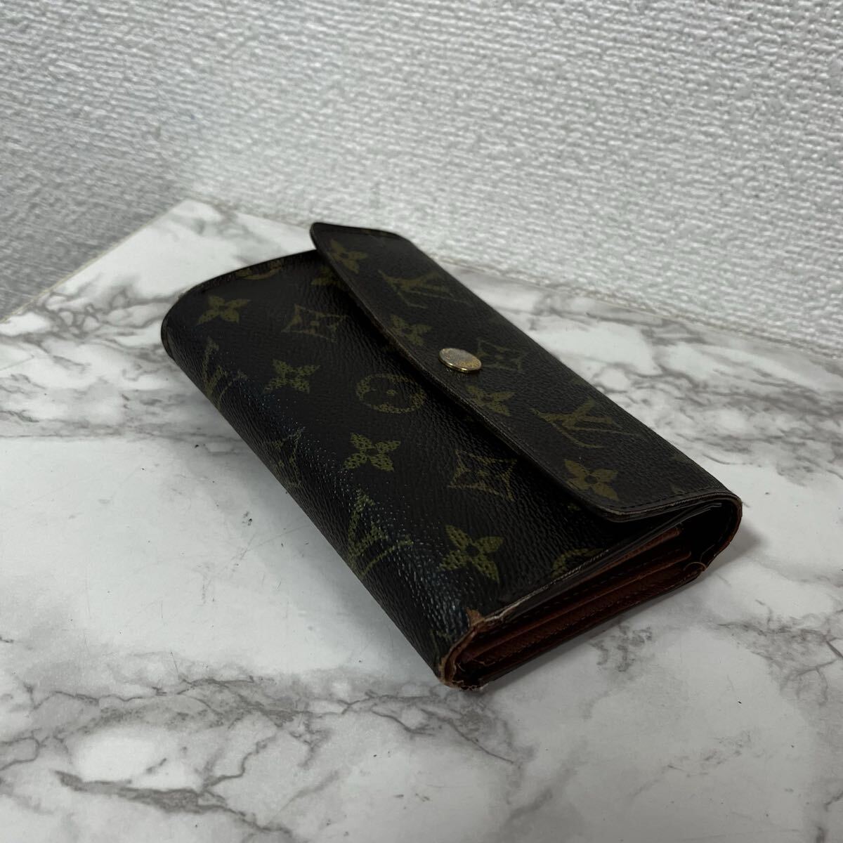 LOUIS VUITTON ルイヴィトン モノグラム レザー ポルトフォイユ・アレクサンドラ M60047 三つ折り財布 コンパクトウォレット ミニ財布_画像8