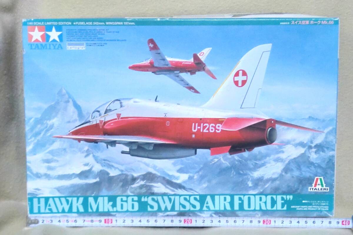 【タミヤ】スイス空軍 ホーク Mk-66 　限定生産品　 1/48スケール 【中古品/未組立】 _画像1