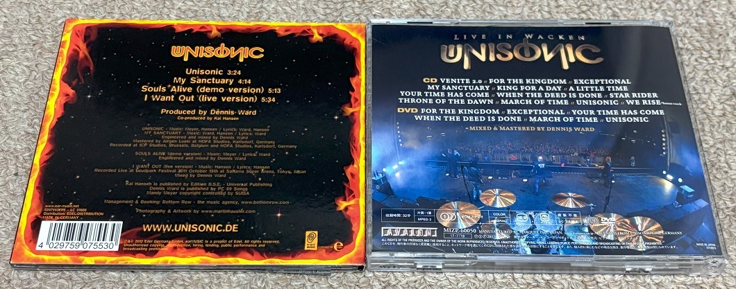 状態良 UNISONIC (ユニソニック) CD 「 IGNITION(輸入盤)」/ CD + DVD 帯付き「 LIVE IN WACKEN 」_画像3