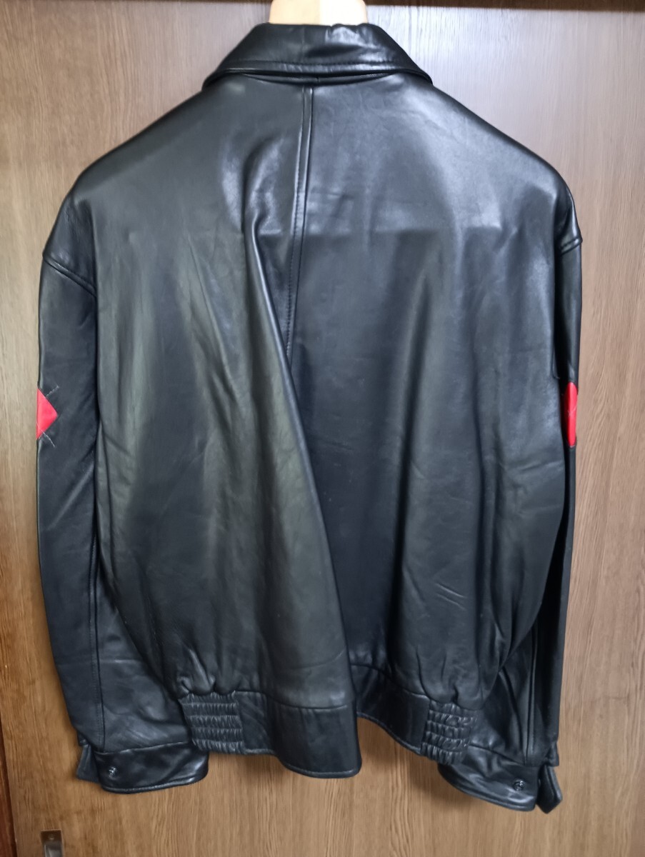 クリームソーダ★CREAMSODA★ピンクドラゴン★レザーブルゾン★黒★サイズ　L★ロカビリー_画像5