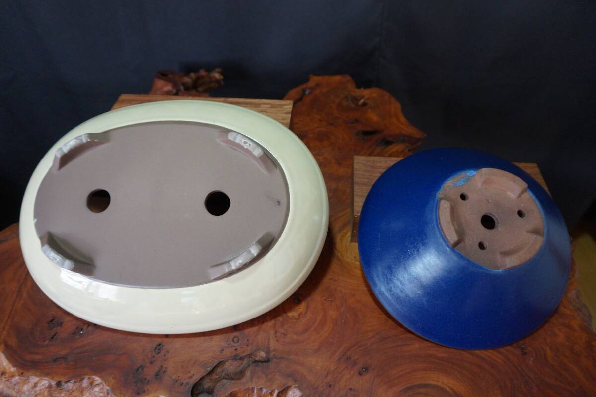 　緑釉楕円鉢　他3点　合計　4点セット　　　　　　　　　　(071005)_画像4