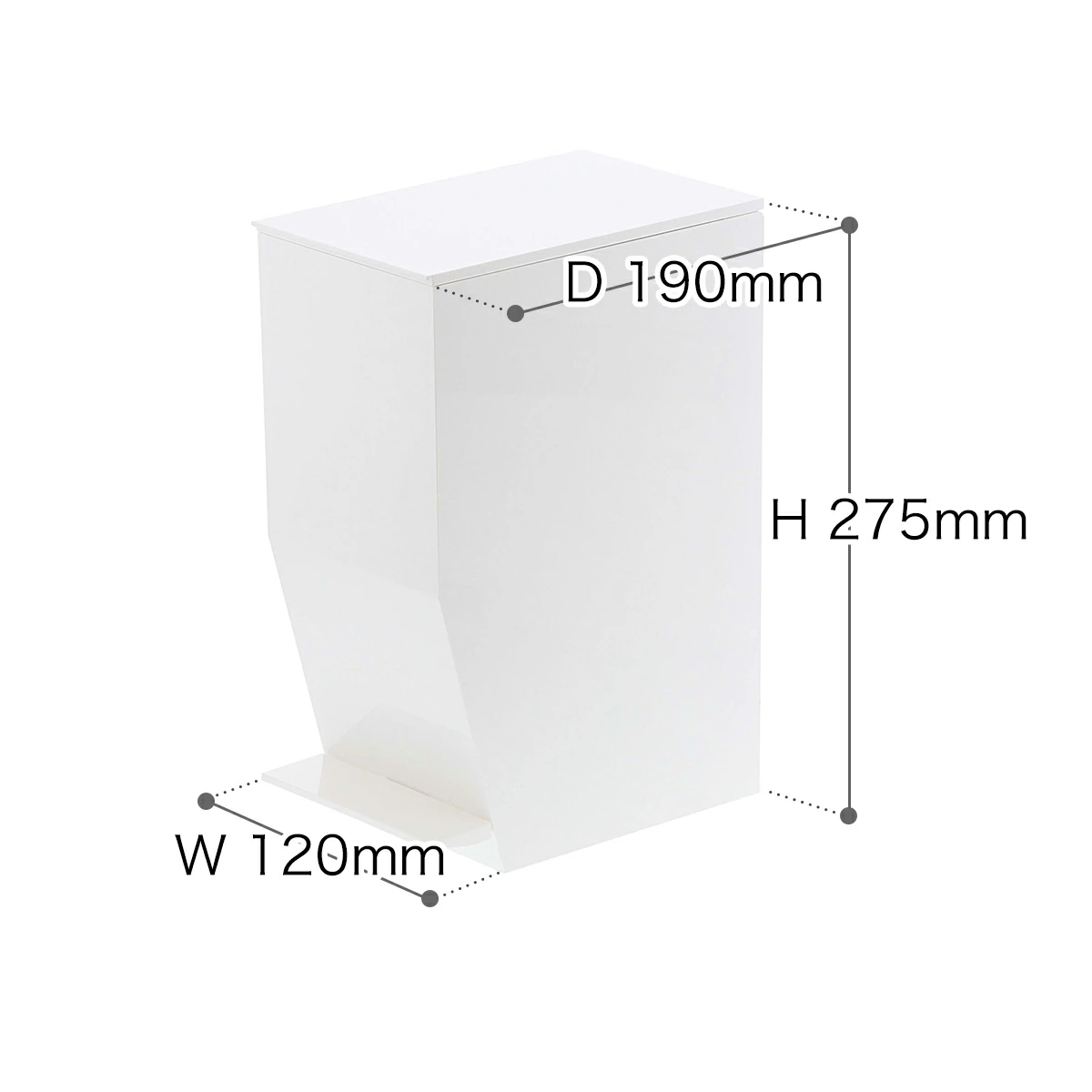 ペダル式トイレポット タワー ホワイト 新品 未使用 山崎実業 シンプル 白 tower 3385 _画像7