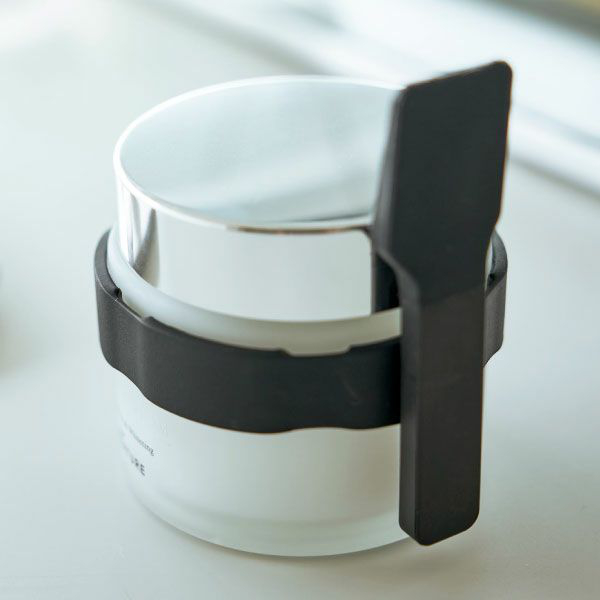 新品 山崎実業 収納バンド付き美容クリームスパチュラ タワー ブラック 便利 黒 シンプル おしゃれ 新品 送料無料 4039_画像6