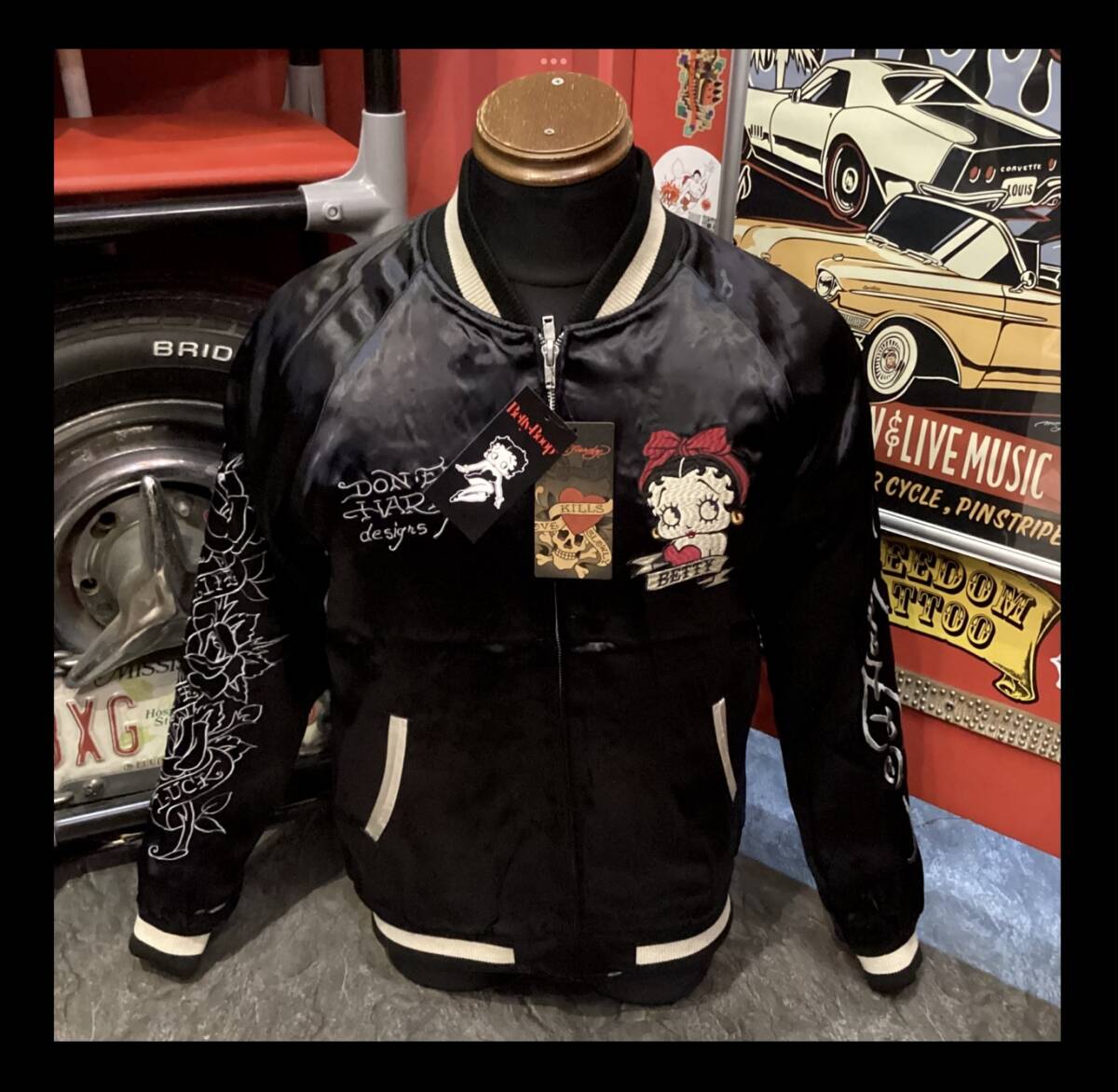 ベティブープ★新品★スカジャン★2510【M】エドハーディー★ピンナップ★BED -2510★アメリカンロングリバー55★ネバーマインド★大阪_画像6