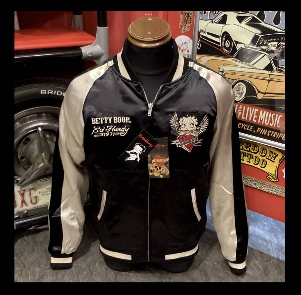 ベティブープ★新品★スカジャン★2510【M】エドハーディー★ピンナップ★BED -2510★アメリカンロングリバー55★ネバーマインド★大阪_画像2