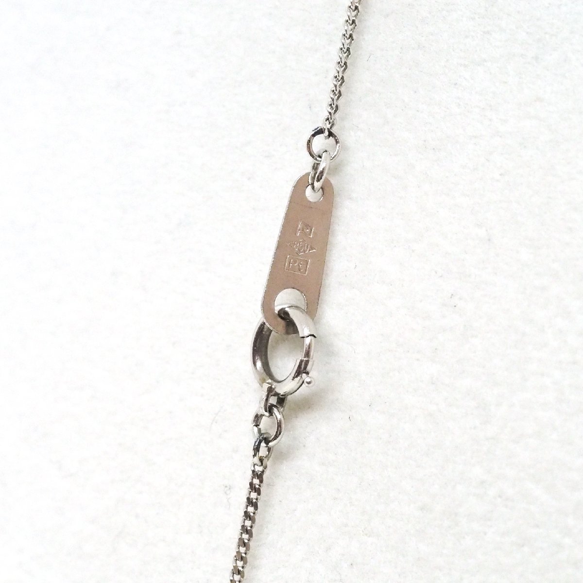 Pt850 喜平2面カット シングルチェーン プラチナデザインネックレス 40cm 2.2g アクセサリー_画像7