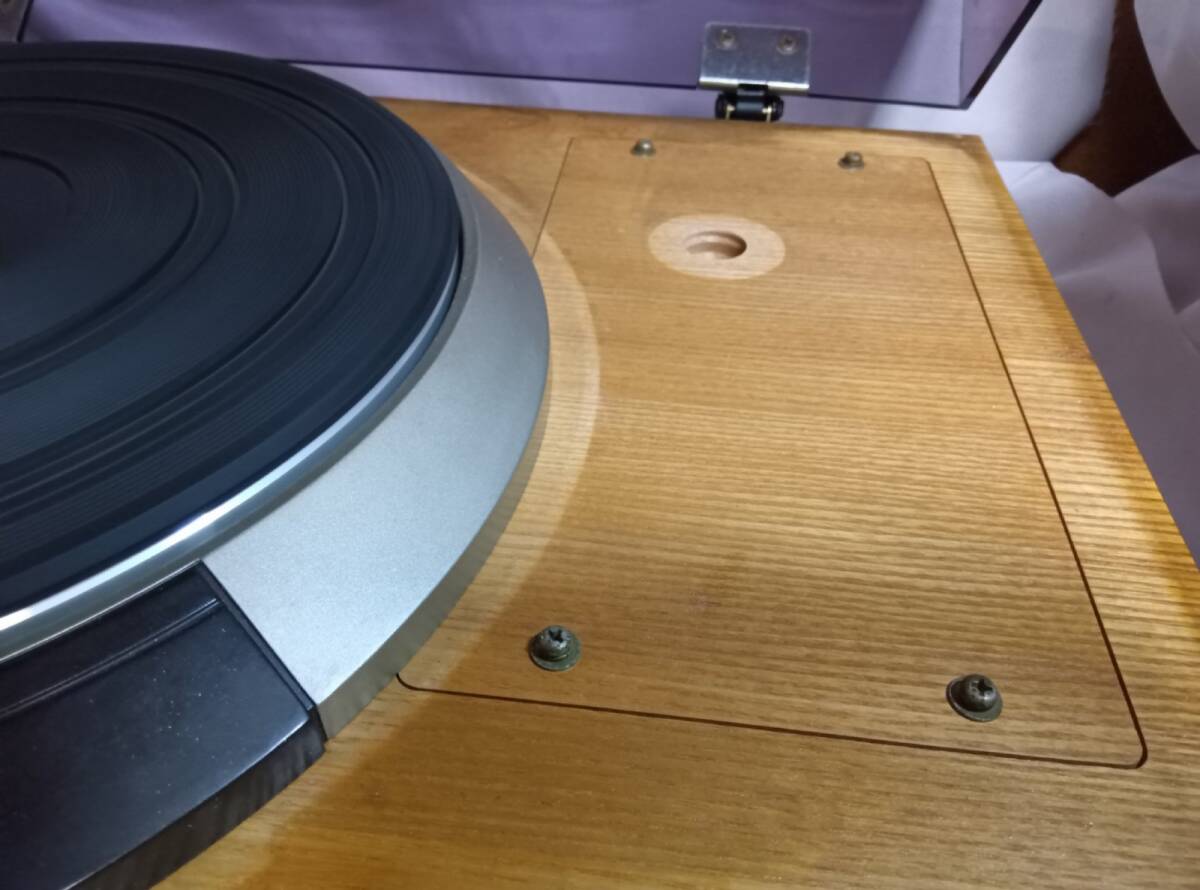 ■ DENON / DP-55M+DKキャビネット移植品 ■ Quartz Locked Direct Drive Turntable ダイレクトドライブ式ターンテーブル 回転動作OK_画像5