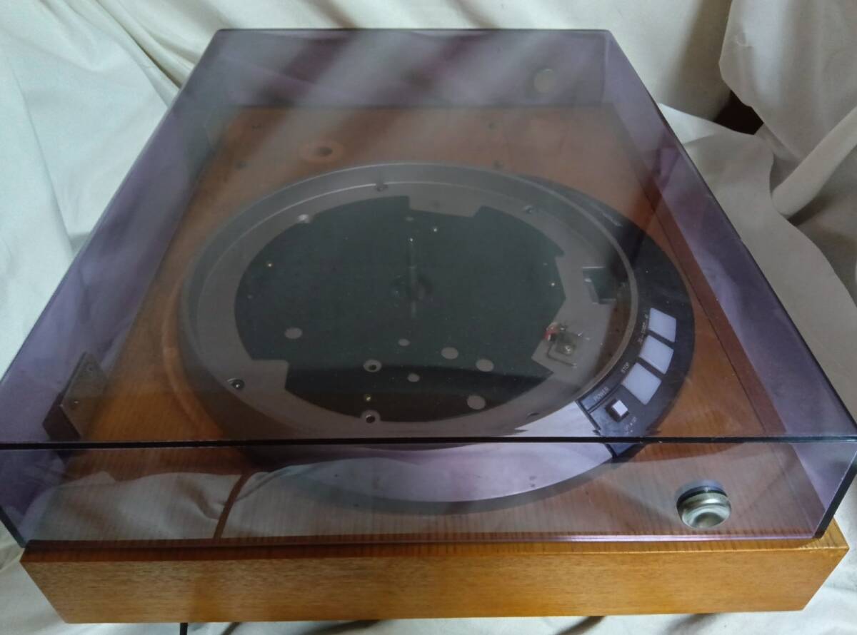 ■ DENON / DP-55M+DKキャビネット移植品 ■ Quartz Locked Direct Drive Turntable ダイレクトドライブ式ターンテーブル 回転動作OK_画像8