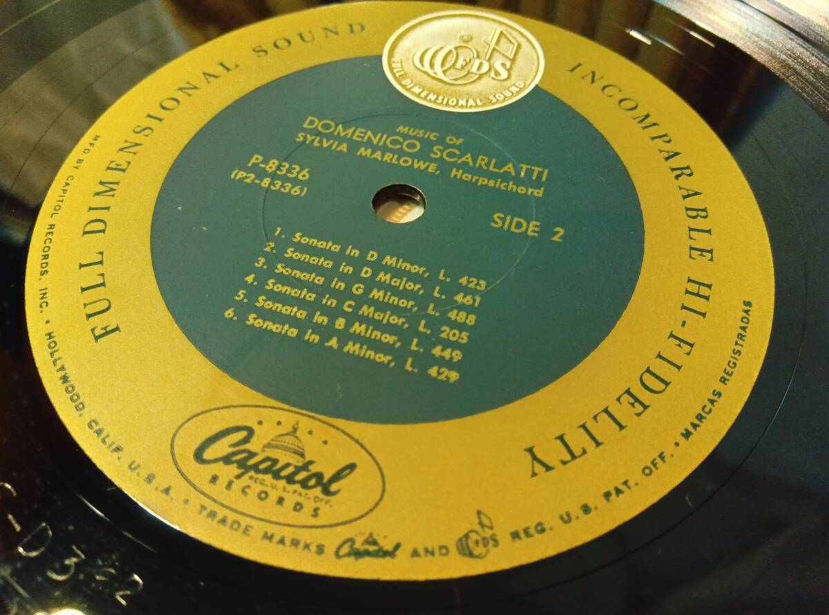 ♪ 米Capitol / P8336 ♪ Scarlatti Marlowe スカルラッティ シルヴィア・マーロウ_画像3