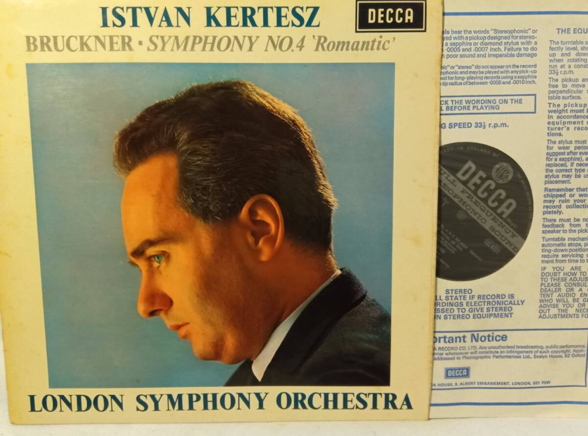 ♪ 英DECCA / SXL6227 ED3(初出) ♪ Bruckner sym. No.4 Kertesz ブルックナー ケルテス_画像1