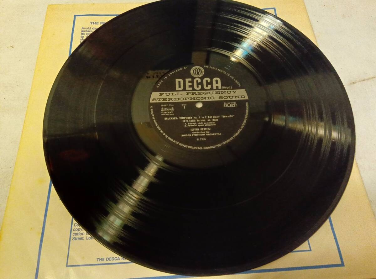 ♪ 英DECCA / SXL6227 ED3(初出) ♪ Bruckner sym. No.4 Kertesz ブルックナー ケルテス_画像2