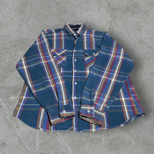★90's FIELD&STREAM 長袖 フランネルシャツ Lサイズ相当_画像2