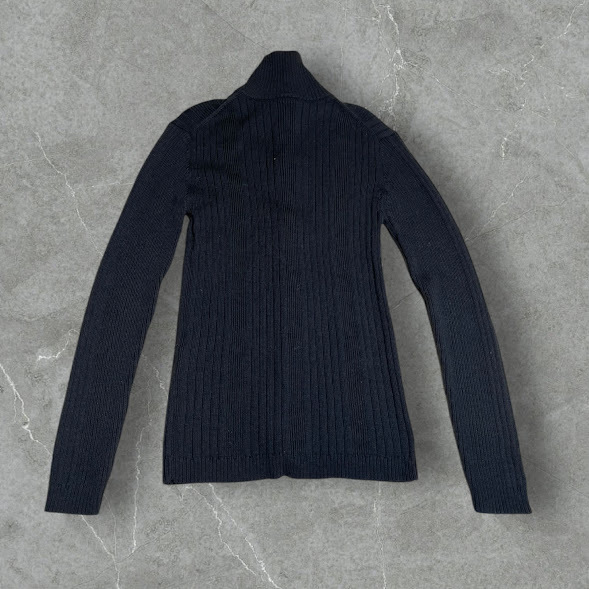 ★SHIPS オフタートル ニットカーディガン/セーター Sサイズ ウール くるみボタン ユニセックス_画像4