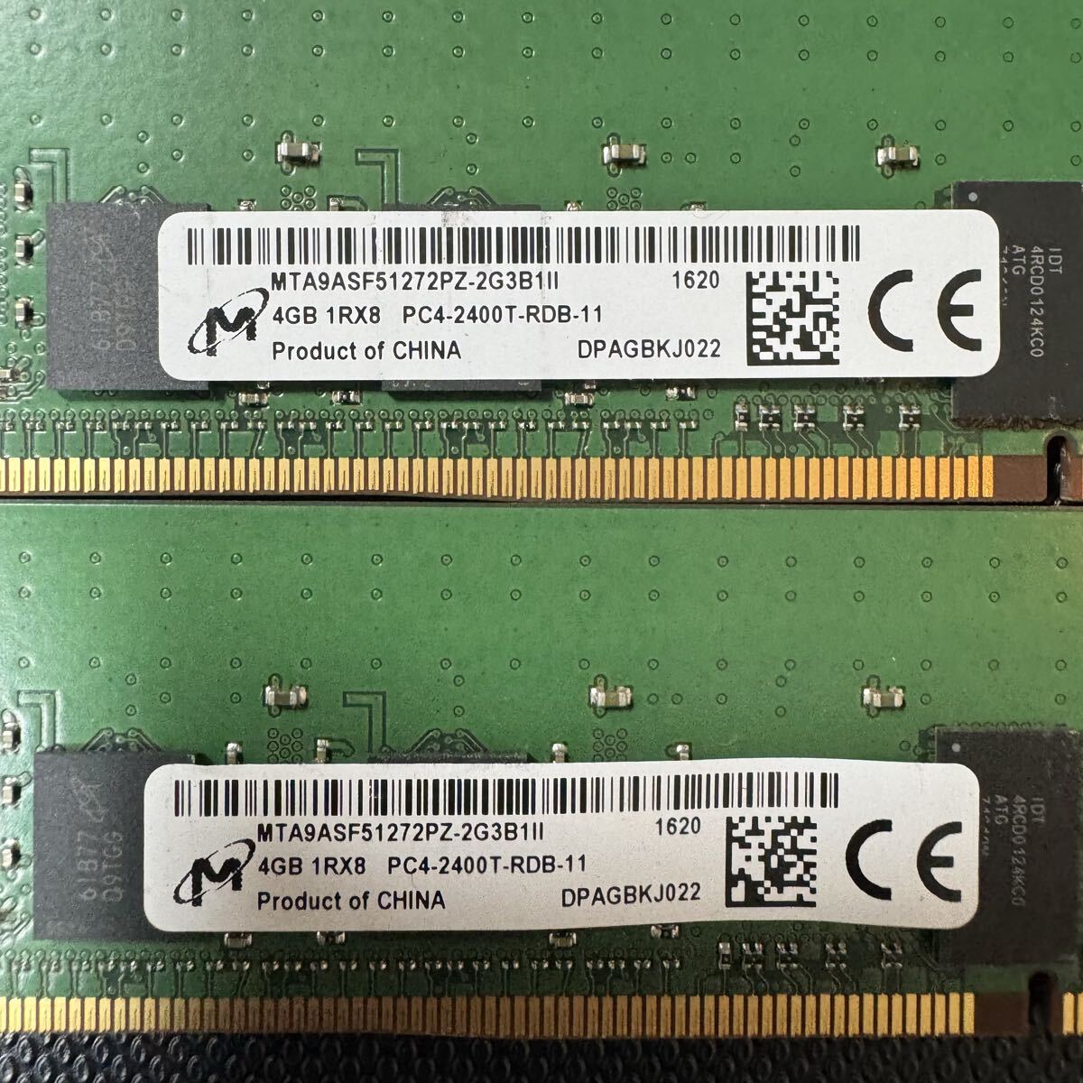 サーバー用メモリー DDR4 PC4-2400T-RDB-11 4GB x16枚セット 合計64GB_画像2