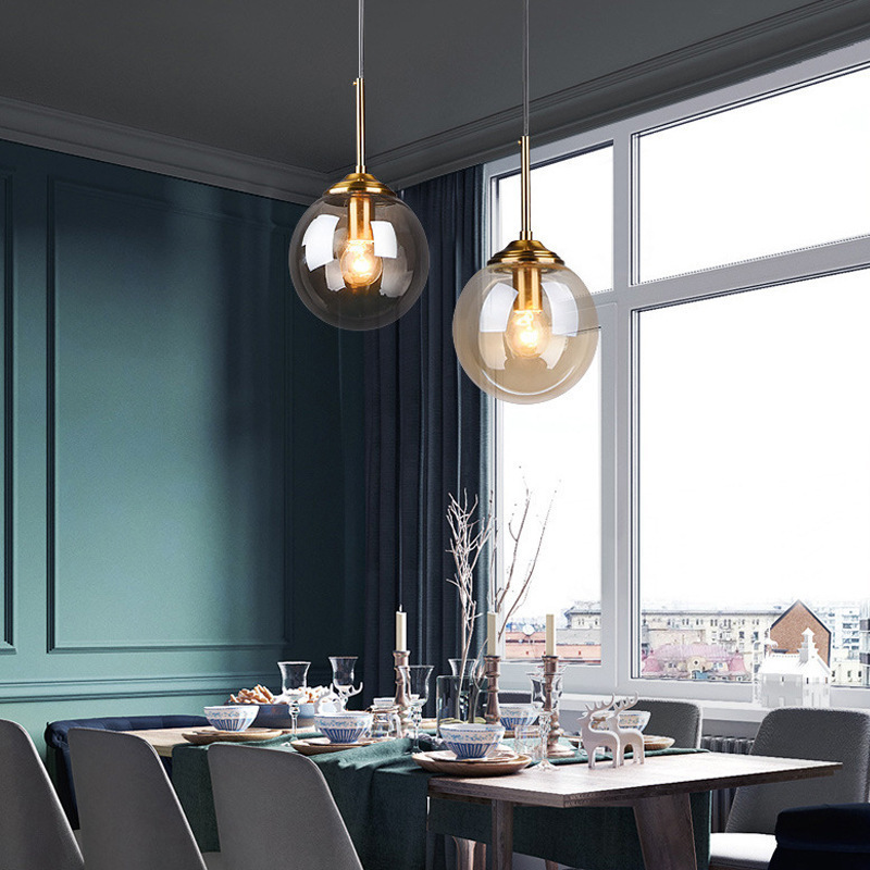 DIY ペンダントライト ガラス ボール型 丸い形 おしゃれ 北欧 LED対応 和風 キッチン リビング 寝室 洋室和室 ダクトレール 引掛シ AF911_画像5