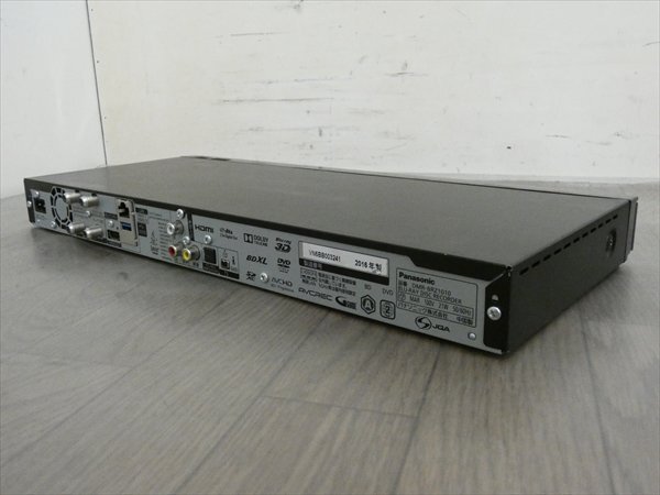 1TB☆16年☆パナソニック/DIGA☆HDD/BDレコーダー☆DMR-BRZ1010☆リモコン付☆3番組同時録画/3D対応機 管CX35894の画像2