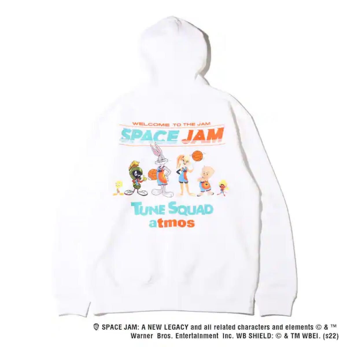 atmos TOKYO COMICON SPACE JAM hoodie B アトモス トウキョウ コミコン スペースジャム フーディーxhite L atm-22-sj008 アトモスコラボ_画像1