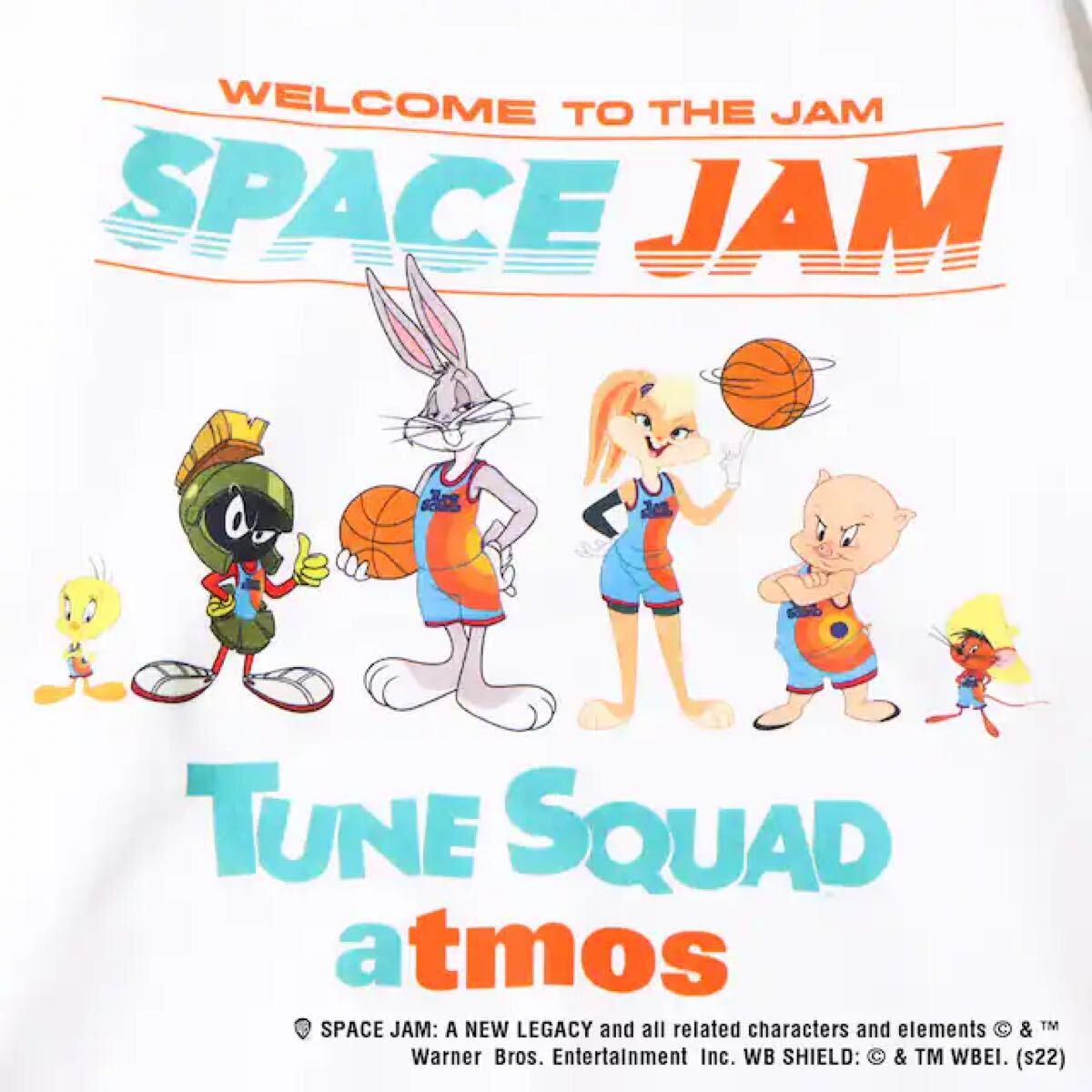 atmos TOKYO COMICON SPACE JAM hoodie B アトモス トウキョウ コミコン スペースジャム フーディーxhite L atm-22-sj008 アトモスコラボ_画像3
