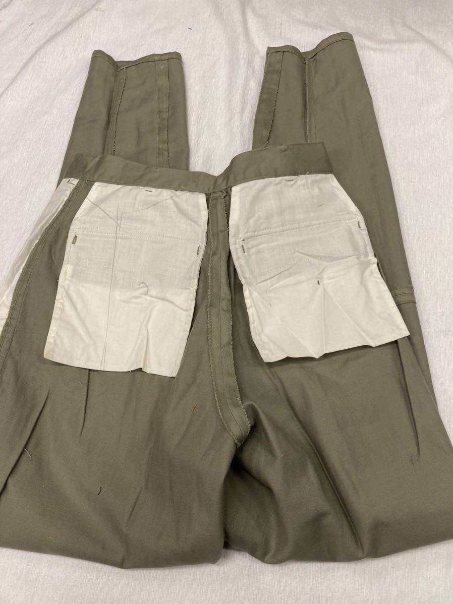 【新品】未使用 チノパン カジュアル ノータックスラックス サイズ M(74cm) 綿100% 両後ろポケットフラップ付き コインポケット 裾幅16cm_画像8