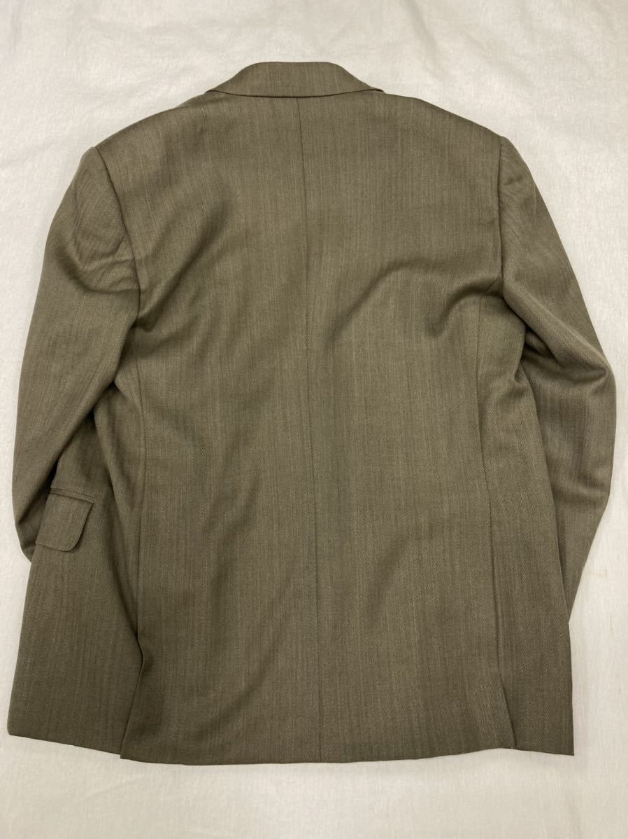 【新品】未使用 オシャレなダブル4ッ釦1ッ掛スーツ サイズ AB体5号 総裏 サイドベント 袖釦3個 2タック 安定のヘリンボーン柄 タグ付_画像8