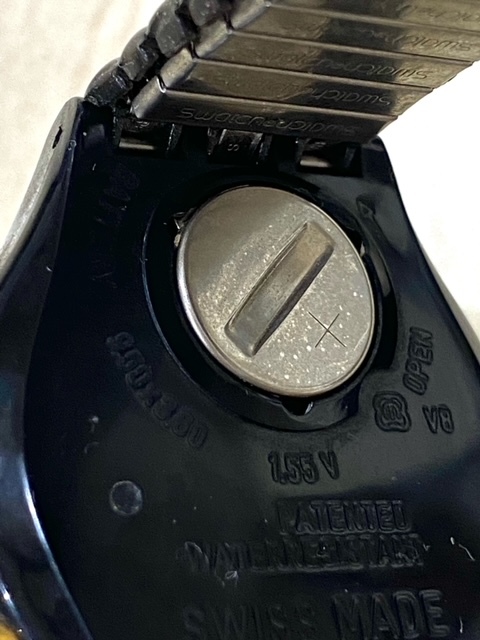 FS7-9-54 電池交換済 稼動品 美品 CHRONO クロノグラフ swatch スウォッチ AG1991 WATER RESISTANT 腕時計 QZ クォーツ_画像7
