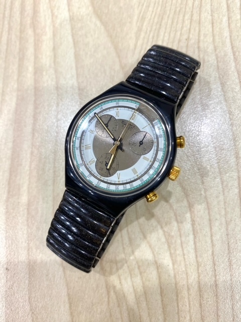 FS7-9-54 電池交換済 稼動品 美品 CHRONO クロノグラフ swatch スウォッチ AG1991 WATER RESISTANT 腕時計 QZ クォーツ_画像1