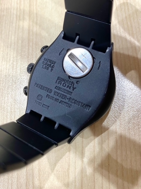 FS7-9-64 電池交換済 稼動品 swatch スウォッチ AG1999 IRONY アイロニー ALUMINIUM アルミニウム WATER RESISTANT QZ クォーツ 腕時計_画像7