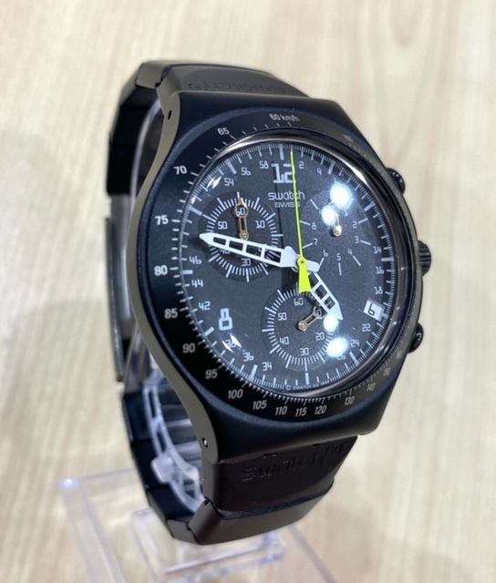 FS7-9-64 電池交換済 稼動品 swatch スウォッチ AG1999 IRONY アイロニー ALUMINIUM アルミニウム WATER RESISTANT QZ クォーツ 腕時計_画像3