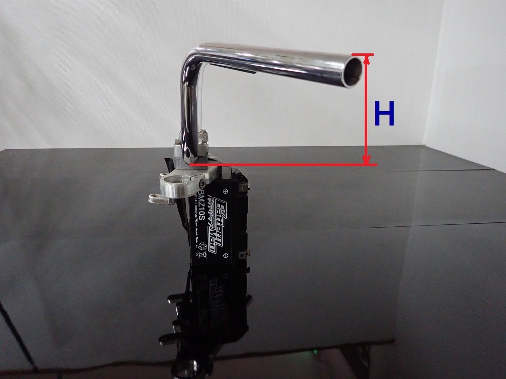 【新品／加工クランプ付き】オリジナルハンドル ナローTYPE 純正新品加工クランプ付 検）アップハン YB ＹＢ シボリ しぼり 悪 Z1 _画像5